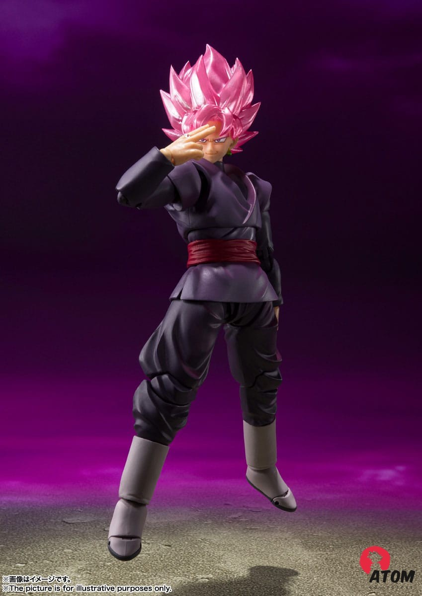 Figurine S.H. Figuarts - Son Goku - Black Super Saiyan Rosé (14cm). Bandai Tamashii Nations – Image 4