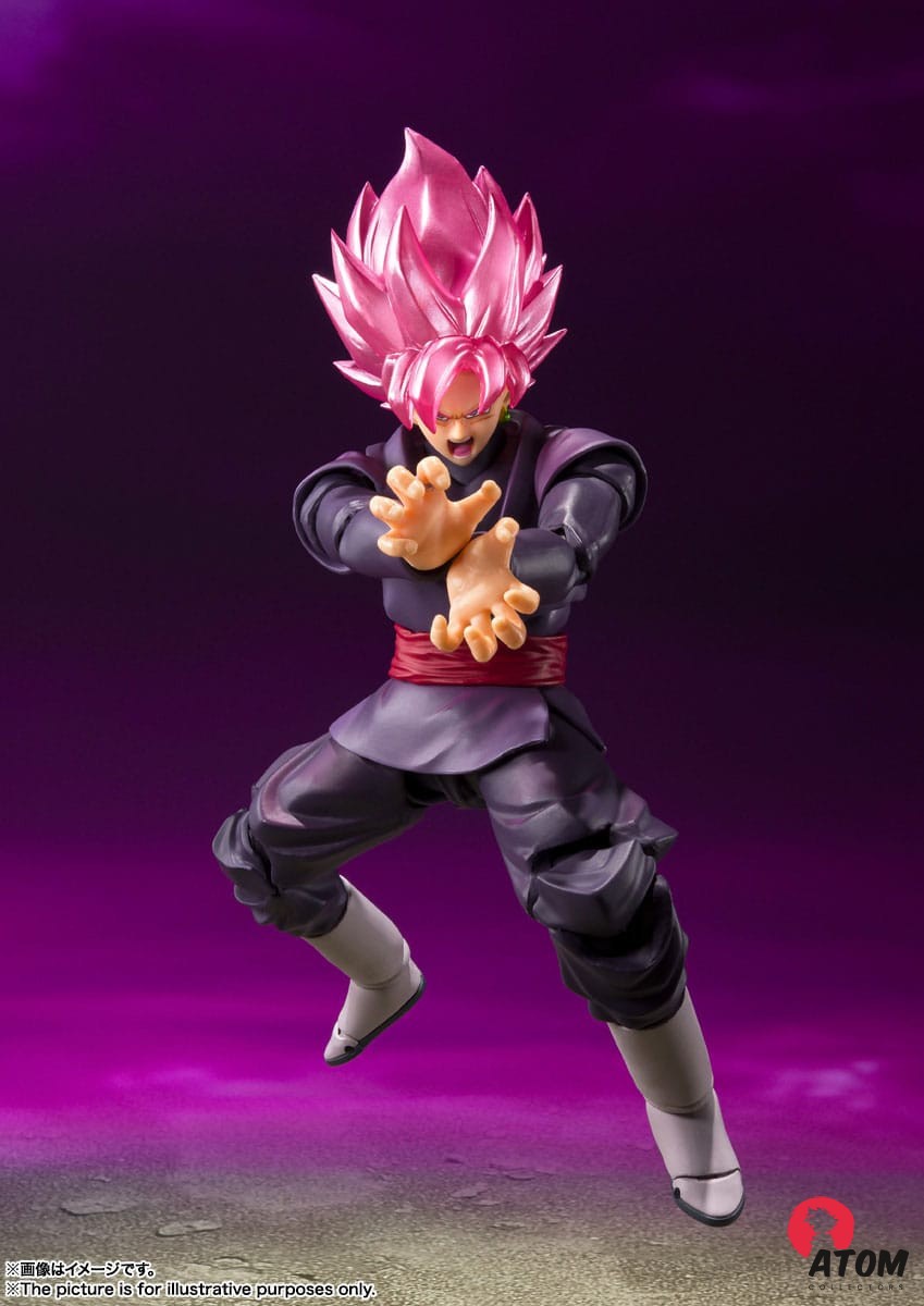 Figurine S.H. Figuarts - Son Goku - Black Super Saiyan Rosé (14cm). Bandai Tamashii Nations – Image 5