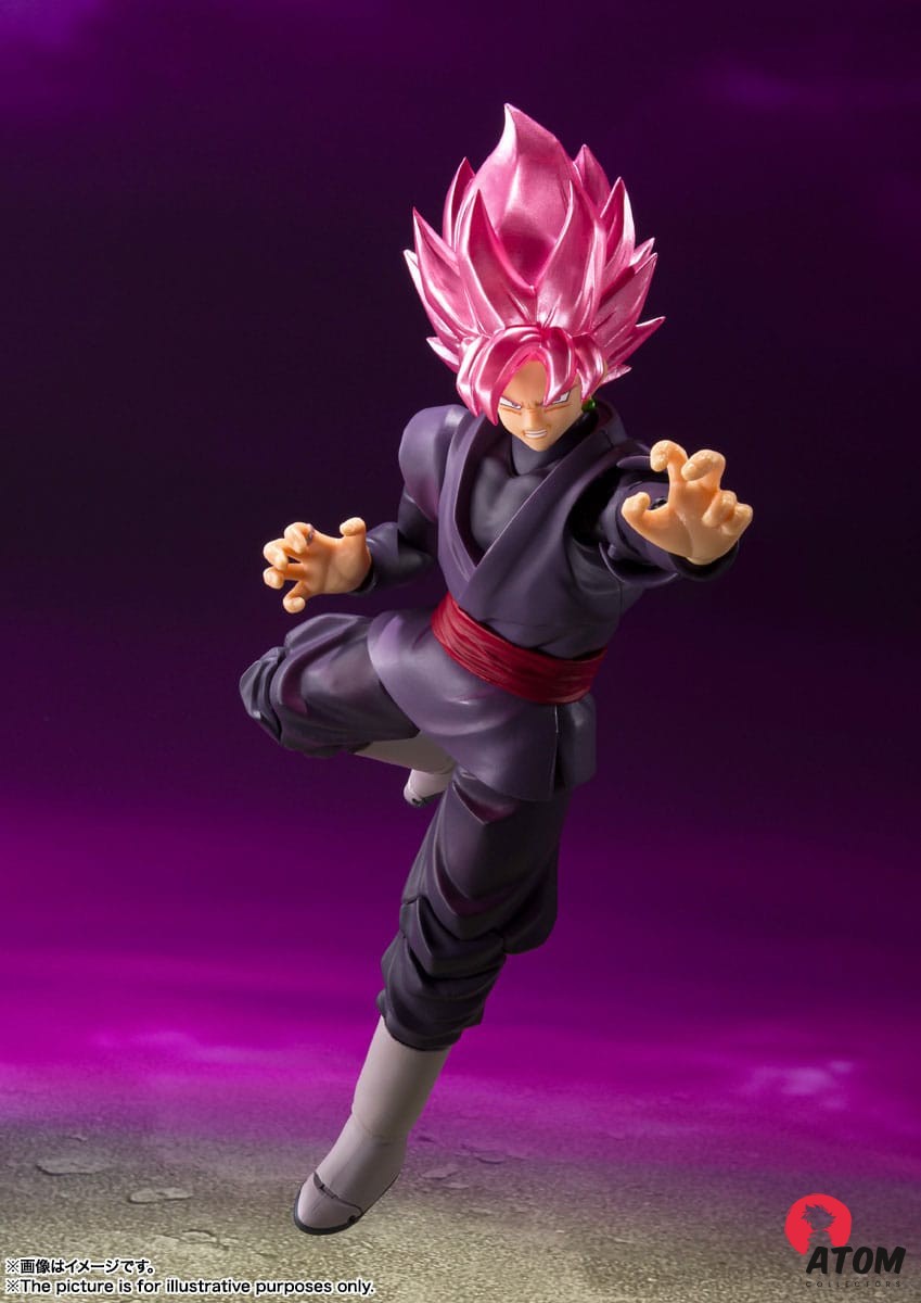 Figurine S.H. Figuarts - Son Goku - Black Super Saiyan Rosé (14cm). Bandai Tamashii Nations – Image 6