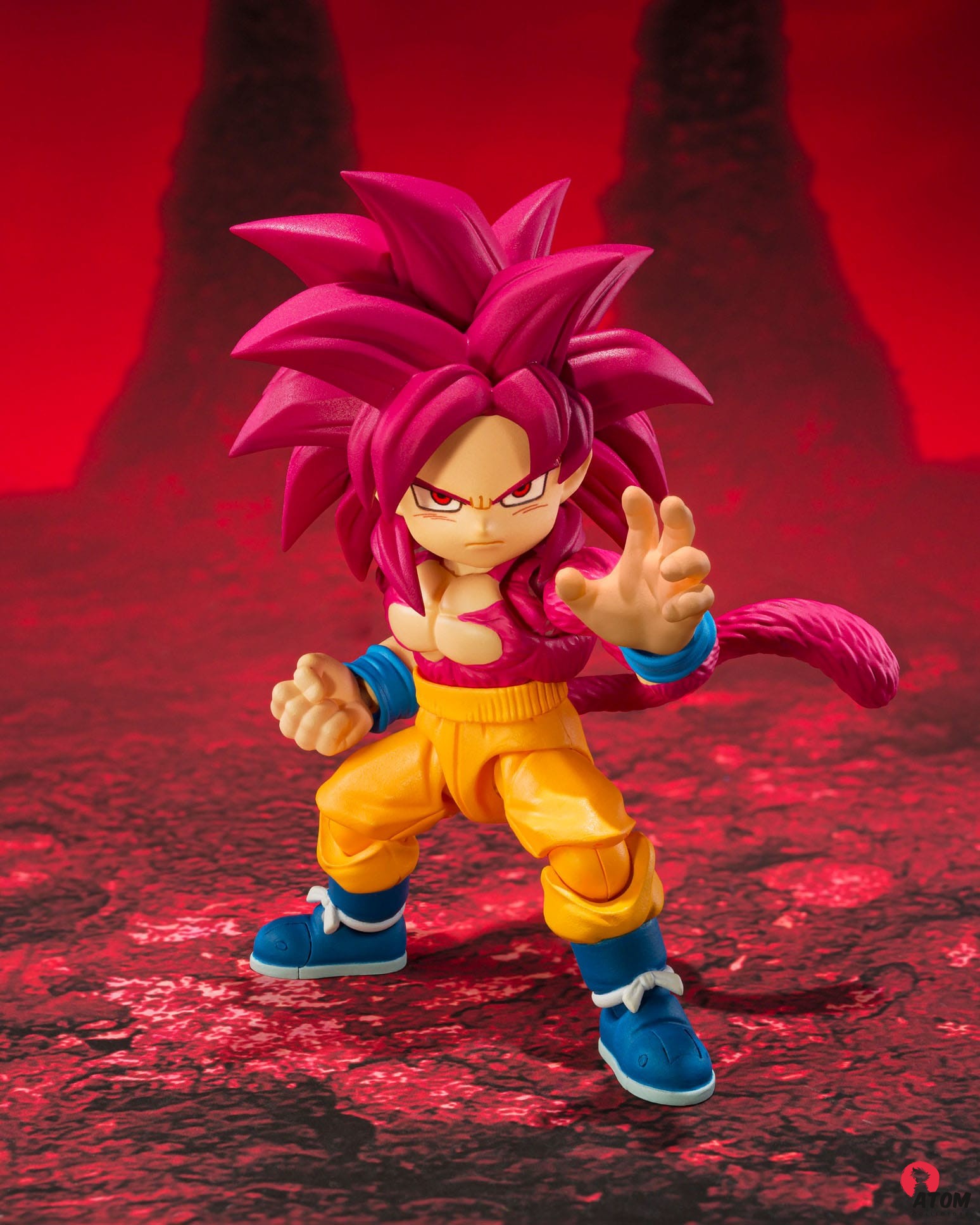 Figurine S.H. Figuarts - Son Goku Super Saiyan Level 4 Mini Daima - (8cm). Bandai Tamashii Nations