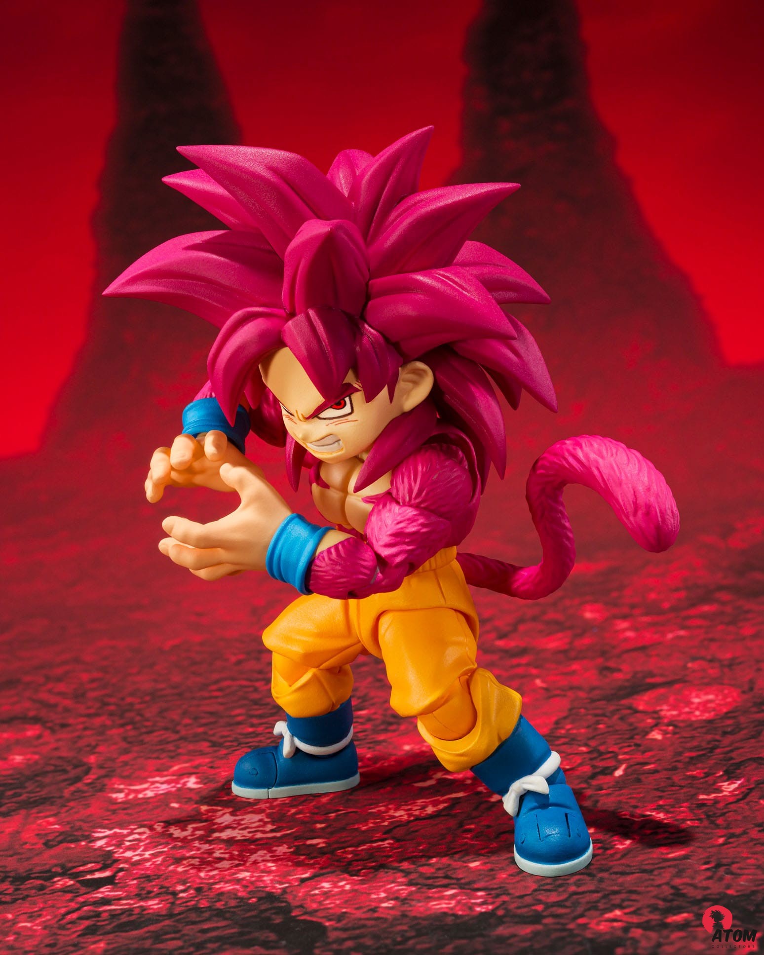 Figurine S.H. Figuarts - Son Goku Super Saiyan Level 4 Mini Daima - (8cm). Bandai Tamashii Nations – Image 2