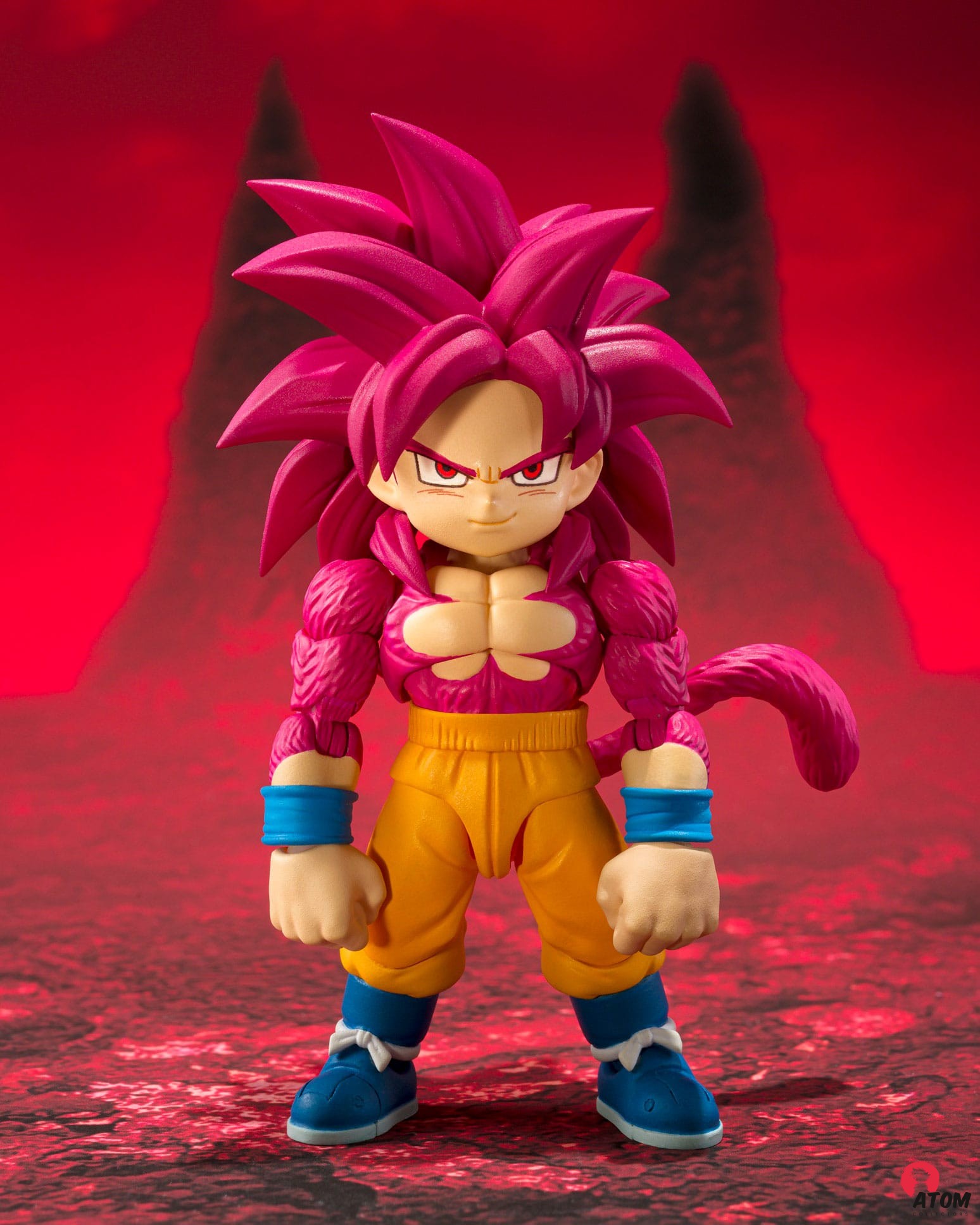 Figurine S.H. Figuarts - Son Goku Super Saiyan Level 4 Mini Daima - (8cm). Bandai Tamashii Nations – Image 3