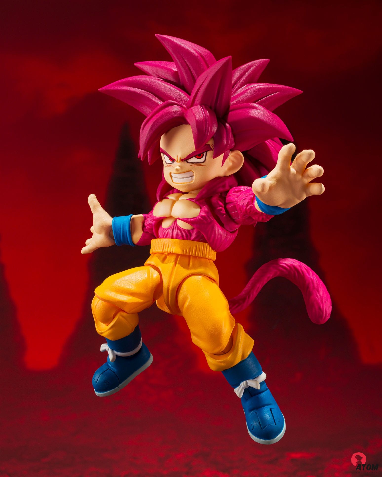 Figurine S.H. Figuarts - Son Goku Super Saiyan Level 4 Mini Daima - (8cm). Bandai Tamashii Nations – Image 5