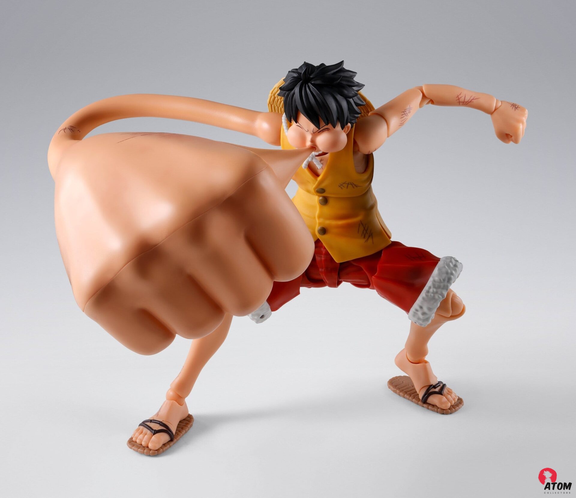 Figurine S.H. Figuarts - One Piece - Accessoires Monkey D. Luffy -Marineford- "Gear Three" - (17 cm). Bandai Tamashii Nations – Image 3