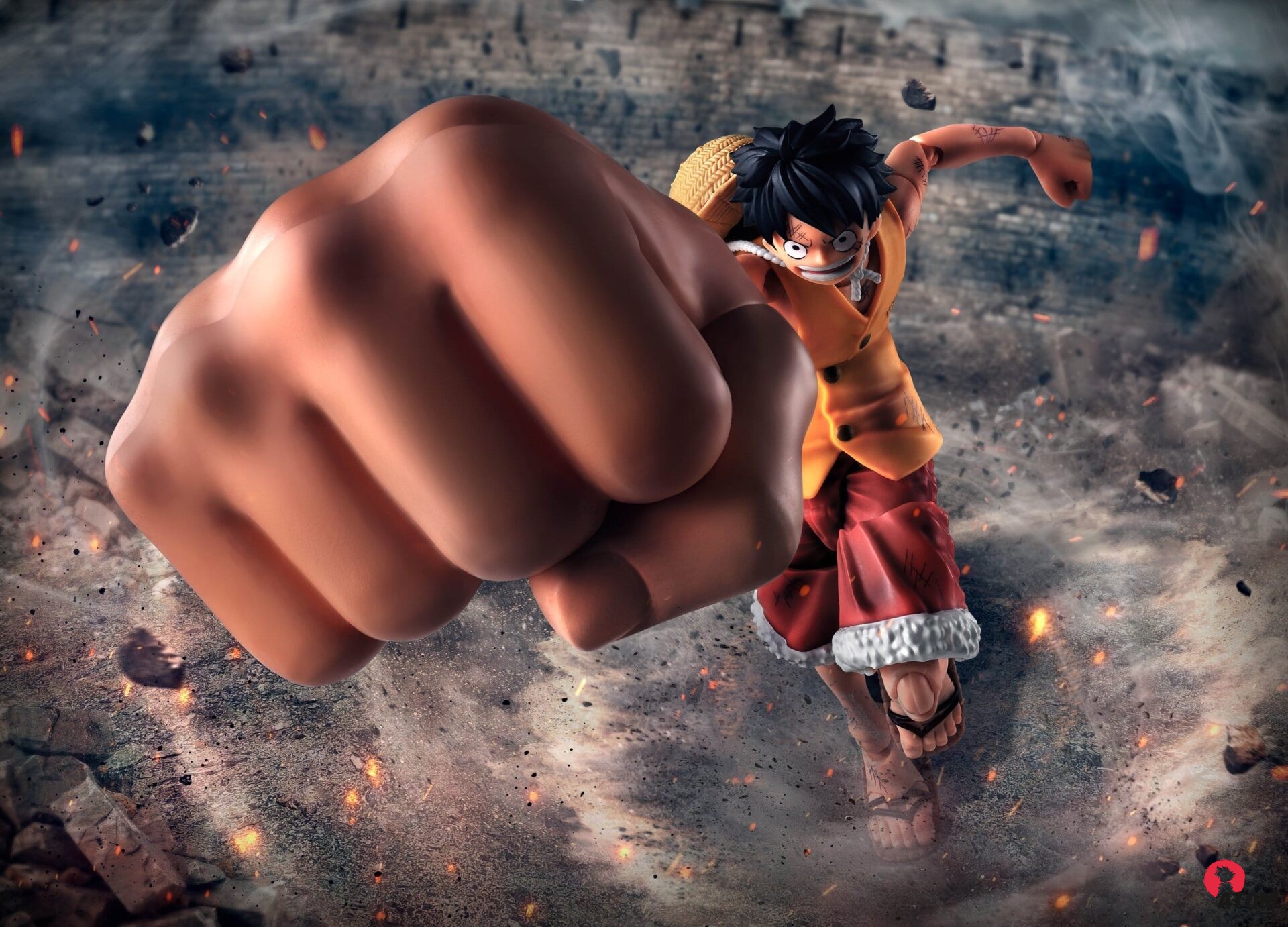 Figurine S.H. Figuarts - One Piece - Accessoires Monkey D. Luffy -Marineford- "Gear Three" - (17 cm). Bandai Tamashii Nations – Image 8
