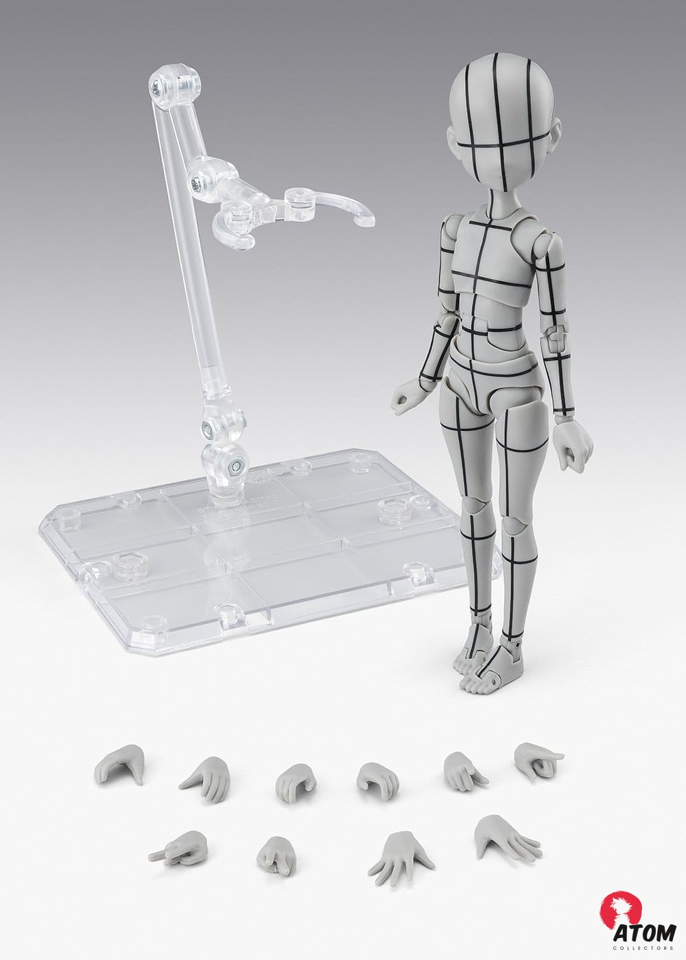 Accessoires S.H. Figuarts - Figurine Body Chan Ken - Sugimori Edition Wireframe- (Gray Color Ver.) - (13cm)- Tamashii Nations – Image 6
