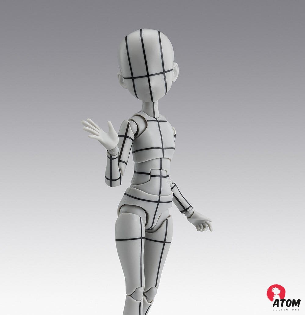 Accessoires S.H. Figuarts - Figurine Body Chan Ken - Sugimori Edition Wireframe- (Gray Color Ver.) - (13cm)- Tamashii Nations