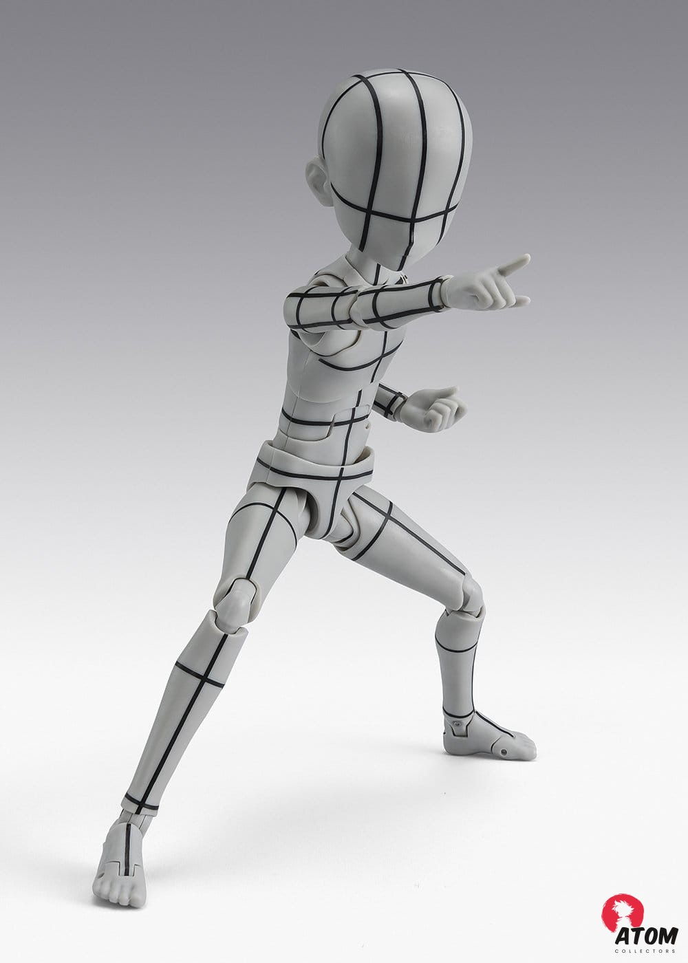 Accessoires S.H. Figuarts - Figurine Body Kun Ken - Sugimori Edition - Wireframe (Gray color Ver) - (13 cm)- Tamashii Nations – Image 3