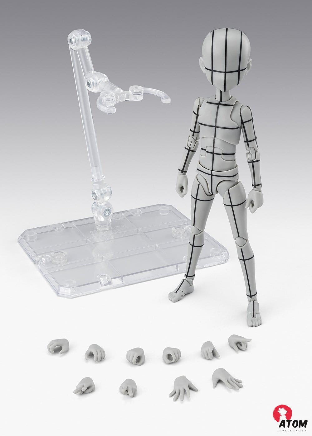 Accessoires S.H. Figuarts - Figurine Body Kun Ken - Sugimori Edition - Wireframe (Gray color Ver) - (13 cm)- Tamashii Nations – Image 6