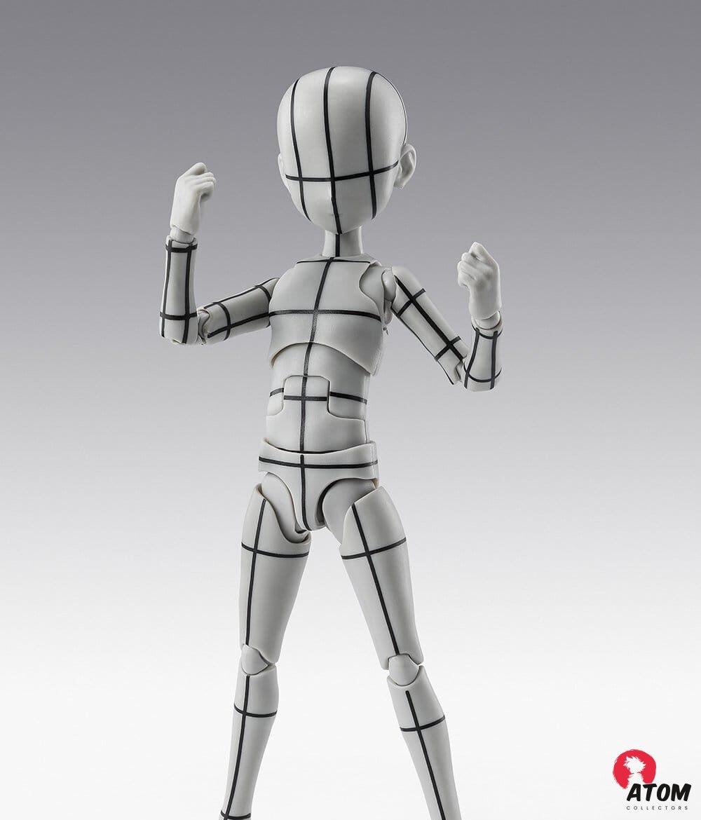 Accessoires S.H. Figuarts - Figurine Body Kun Ken - Sugimori Edition - Wireframe (Gray color Ver) - (13 cm)- Tamashii Nations