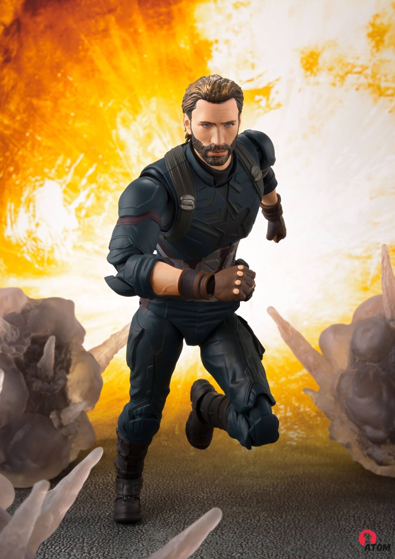 Figurine S.H. Figuarts - Marvel - Avengers Infinity War Captain America & Tamashii Effect Explosion 16 cm. Bandai Tamashii Nations – Image 3