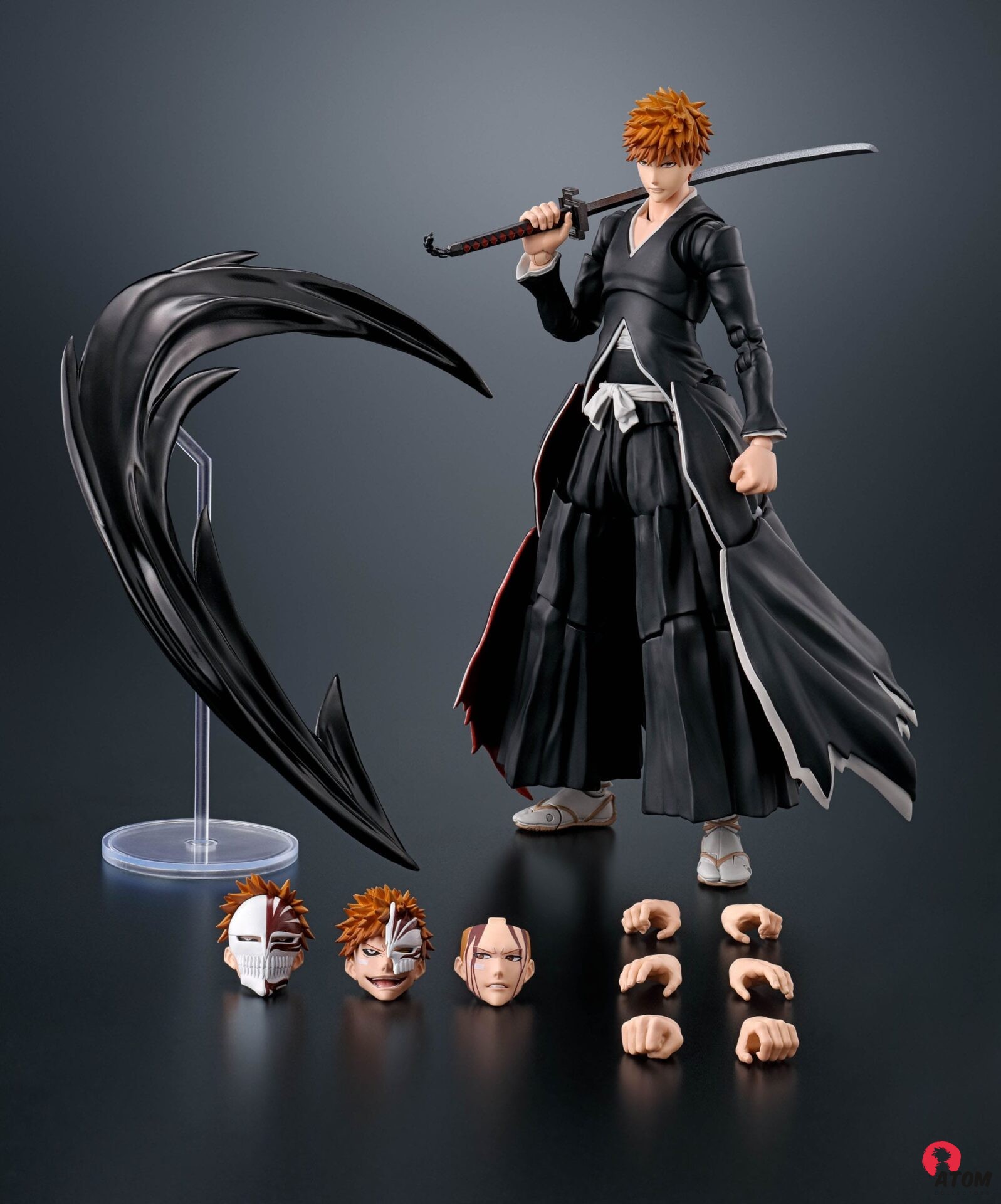 Figurine S.H. Figuarts - Bleach - Figurine Ichigo Kurosaki Getsugatensho - (16 cm) . Bandai Tamashii Nations – Image 5