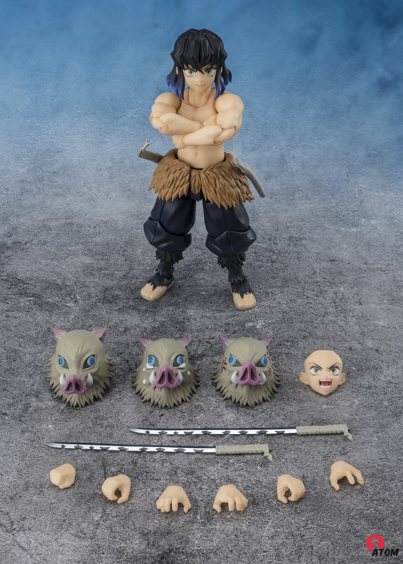 Figurine S.H. Figuarts - Demon Slayer- Figurine Kimetsu no Yaiba - Inosuke Hashibira - (14 cm) . Bandai Tamashii Nations – Image 7