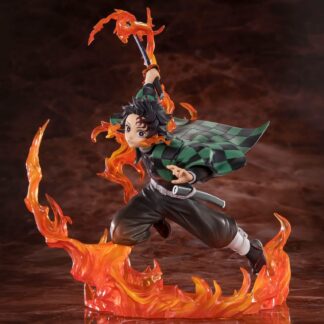 Figurine S.H. FiguartsZero - Demon Slayer- Statuette PVC Figurine Kamado Tanjiro (Kyojuro Rengoku's Sword Guard Ver.) - (19 cm) . Bandai Tamashii Nations