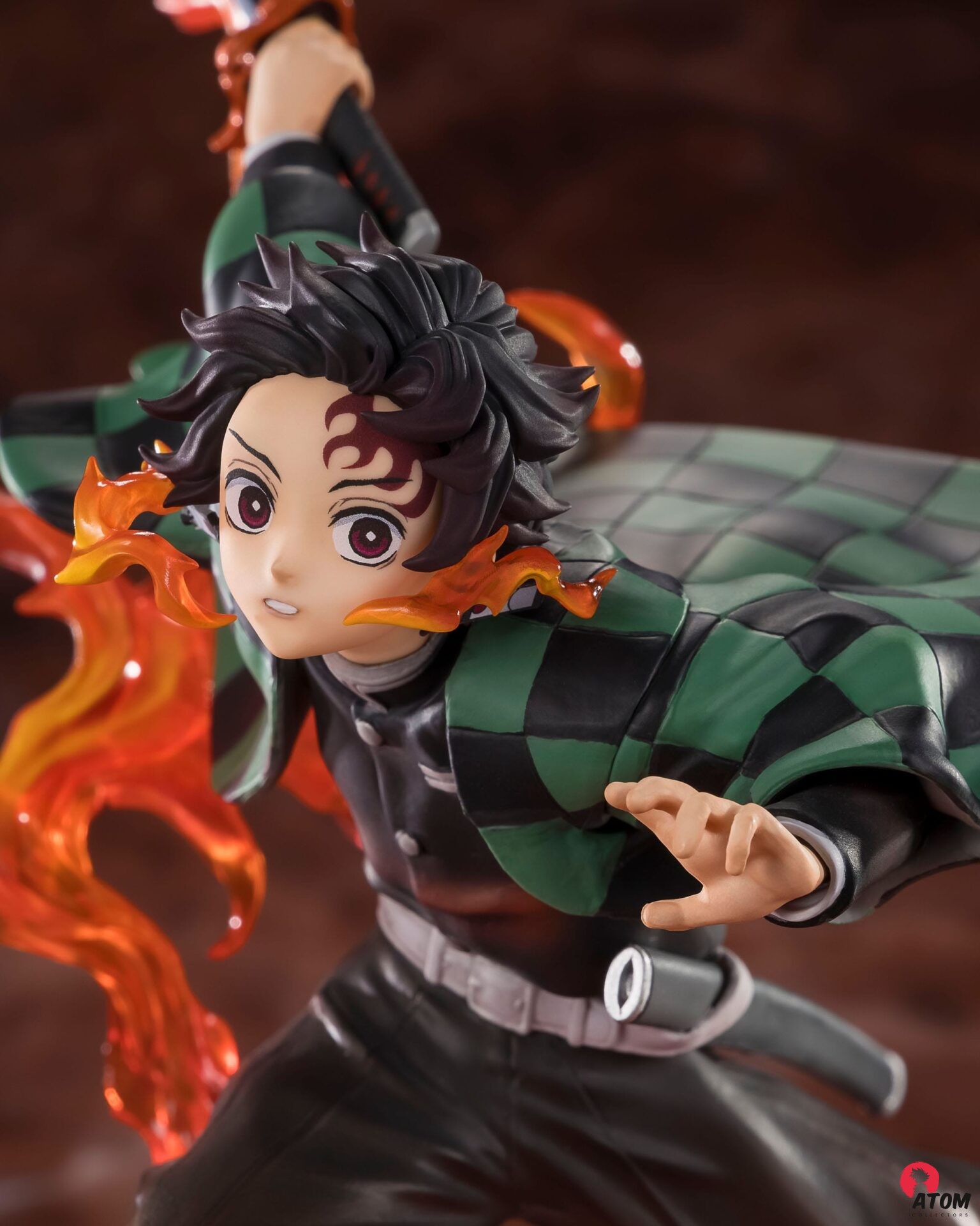 Figurine S.H. FiguartsZero - Demon Slayer- Statuette PVC Figurine Kamado Tanjiro (Kyojuro Rengoku's Sword Guard Ver.) - (19 cm) . Bandai Tamashii Nations – Image 4