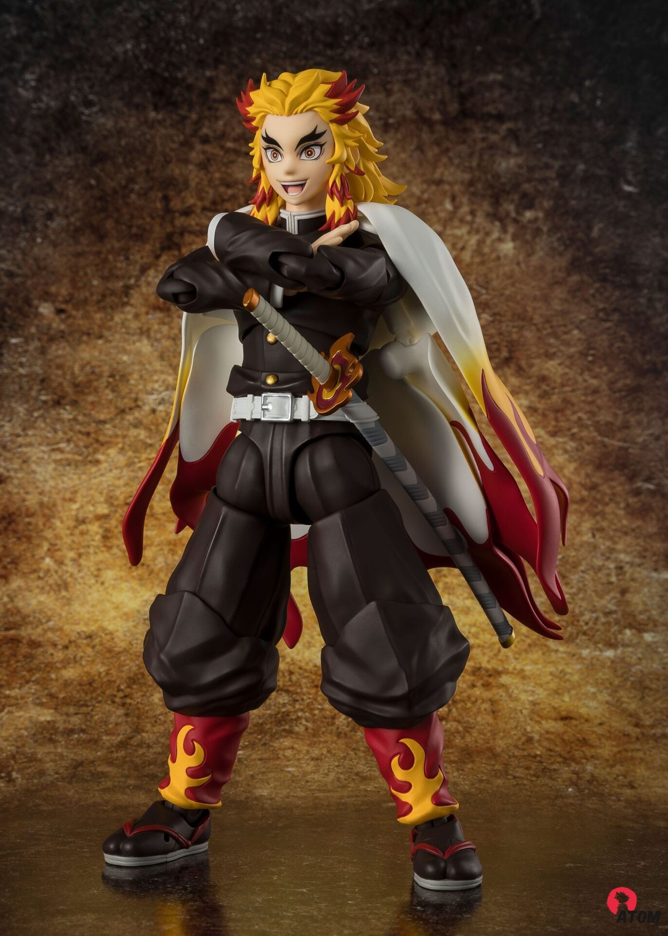 Figurine S.H. Figuarts - Demon Slayer- Figurine Kyojuro Rengoku - (15 cm) . Bandai Tamashii Nations – Image 3