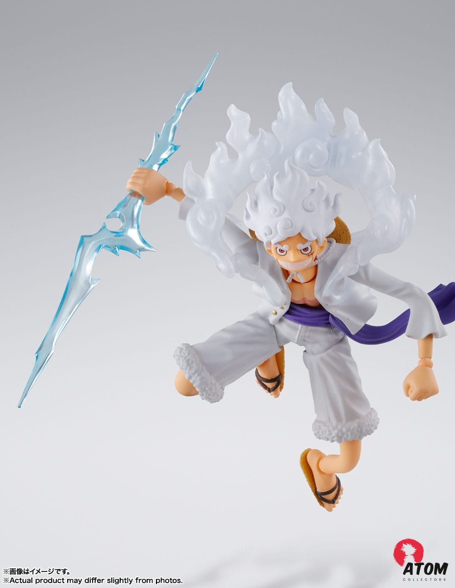 Figurine S.H. Figuarts - One Piece - Monkey D. Luffy Gear 5 (15cm). Bandai Tamashii Nations – Image 4