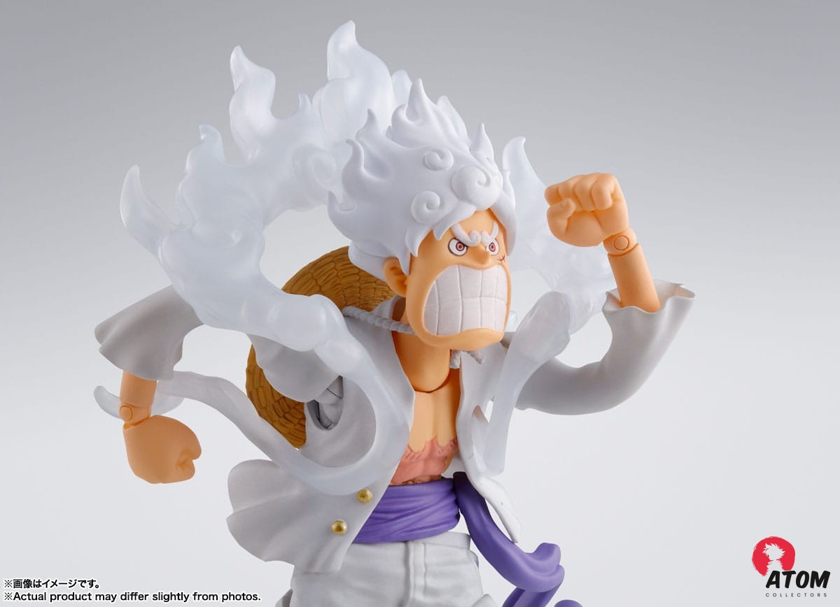 Figurine S.H. Figuarts - One Piece - Monkey D. Luffy Gear 5 (15cm). Bandai Tamashii Nations – Image 5