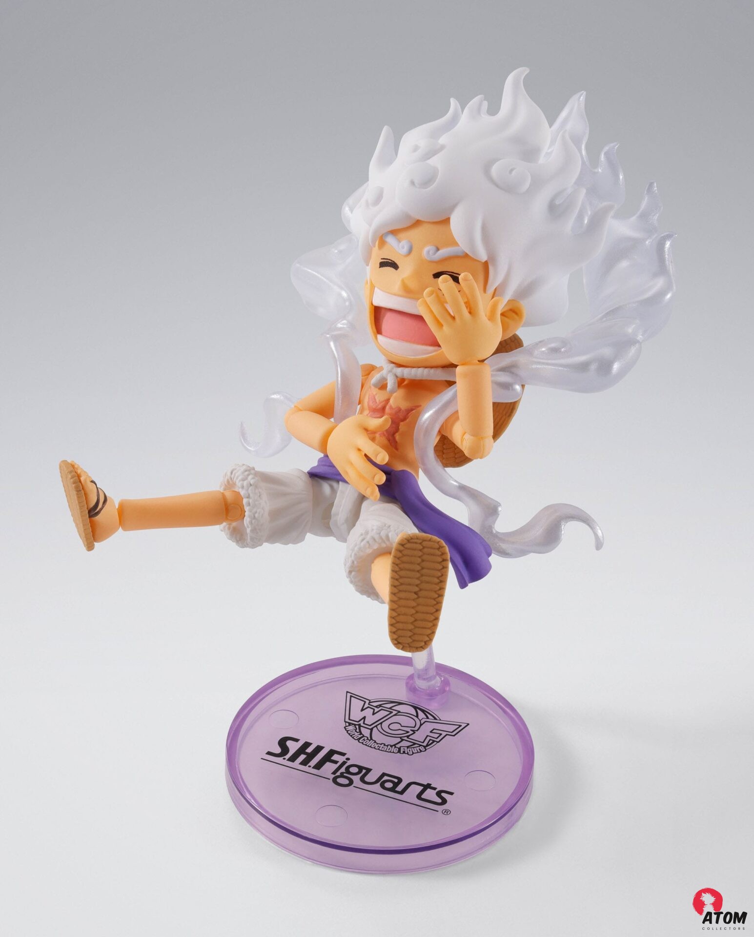Figurine S.H. Figuarts - One Piece - Figurine World Collactable Monkey D. Luffy Gear 5 - (8 cm) . Bandai Tamashii Nations – Image 2