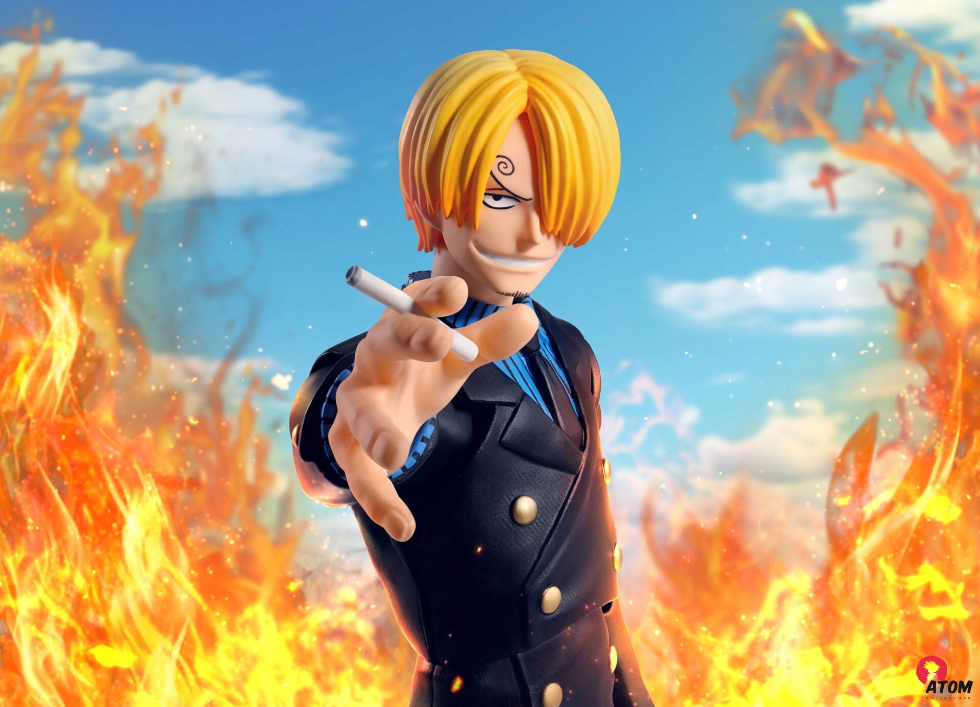 Figurine S.H. Figuarts - One Piece - Sanji Romance Dawn Ver. (15cm). Bandai Tamashii Nations – Image 7