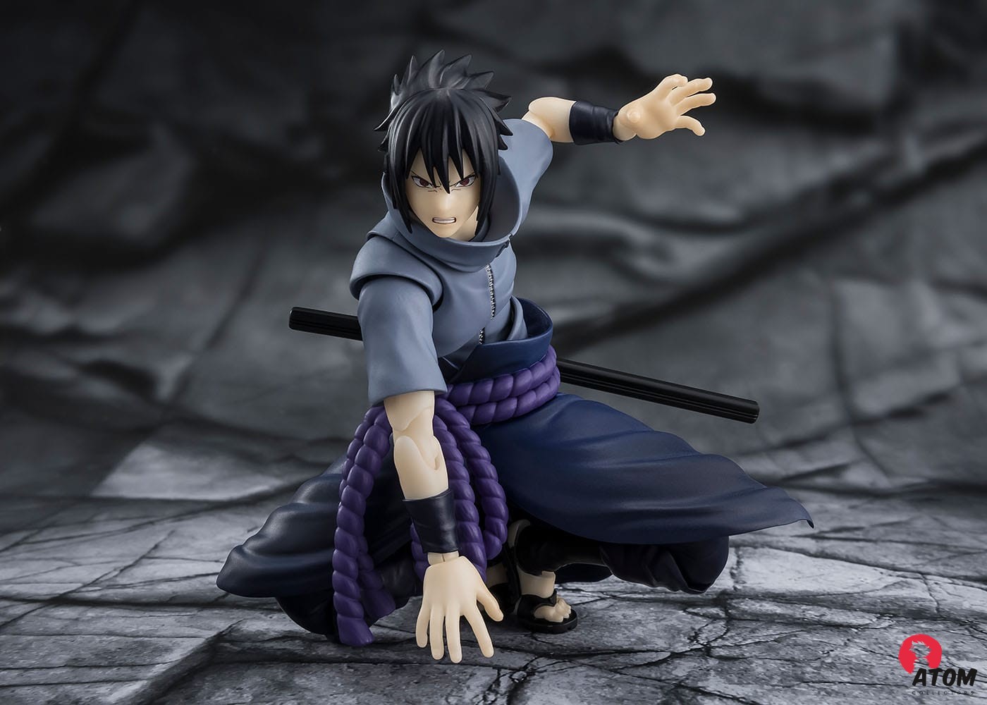 Figurine S.H. Figuarts - Naruto - Figurines Sasuke Uchiha Solitary Shinobi (15 cm) . Bandai Tamashii Nations – Image 2