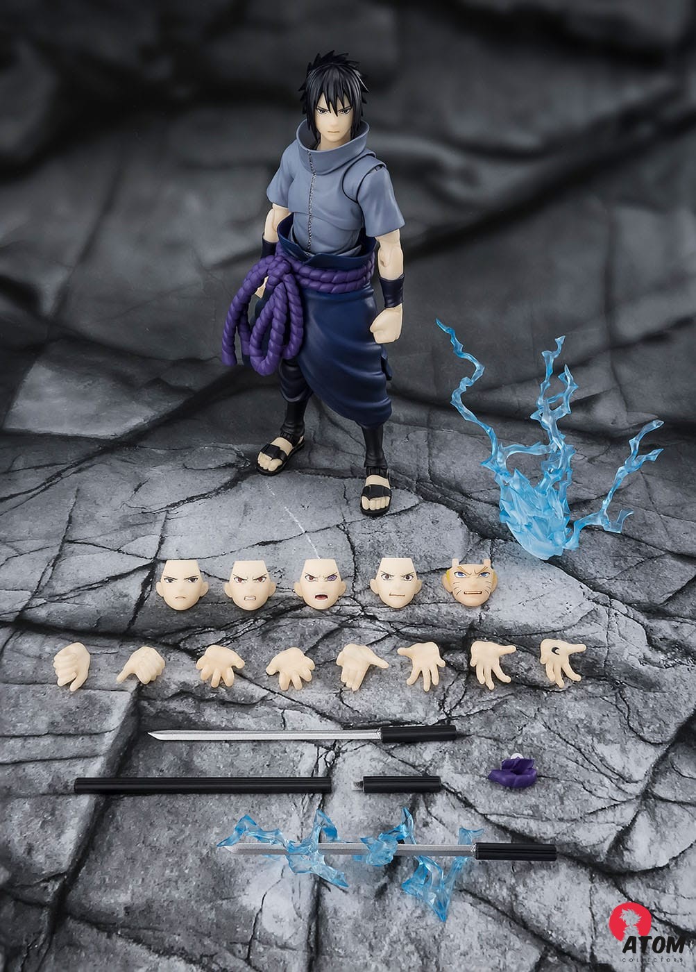 Figurine S.H. Figuarts - Naruto - Figurines Sasuke Uchiha Solitary Shinobi (15 cm) . Bandai Tamashii Nations – Image 7