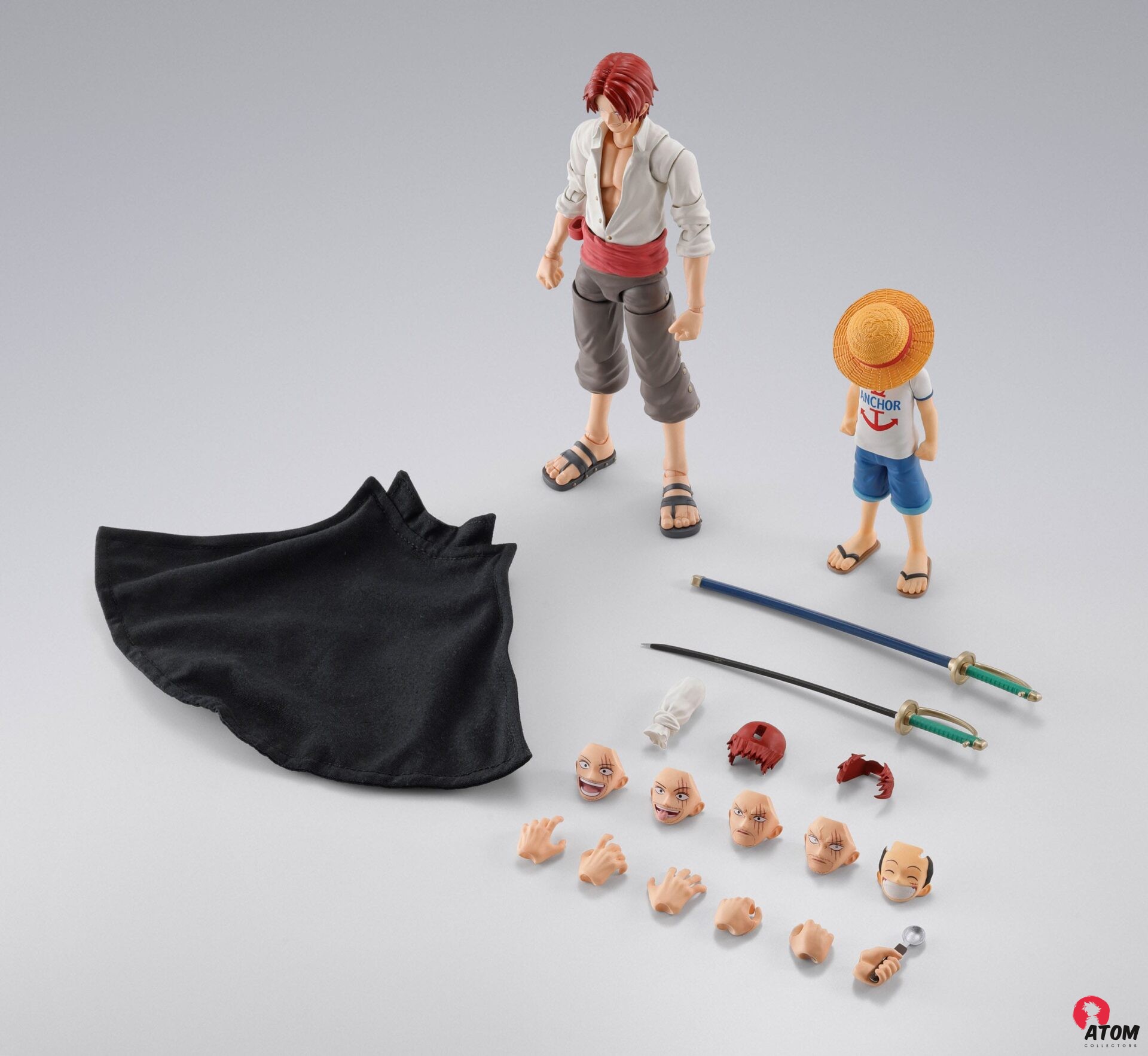 Figurine S.H. Figuarts - One Piece - Pack 2 Figurines Shanks & Monkey D. Luffy Childhood Ver. Bandai Tamashii Nations – Image 9