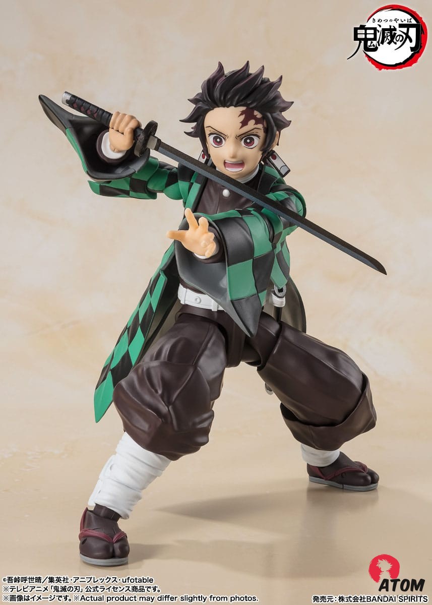 Figurine S.H. Figuarts - Demon Slayer- Figurine Tanjiro Kamado - (14 cm) . Bandai Tamashii Nations – Image 3