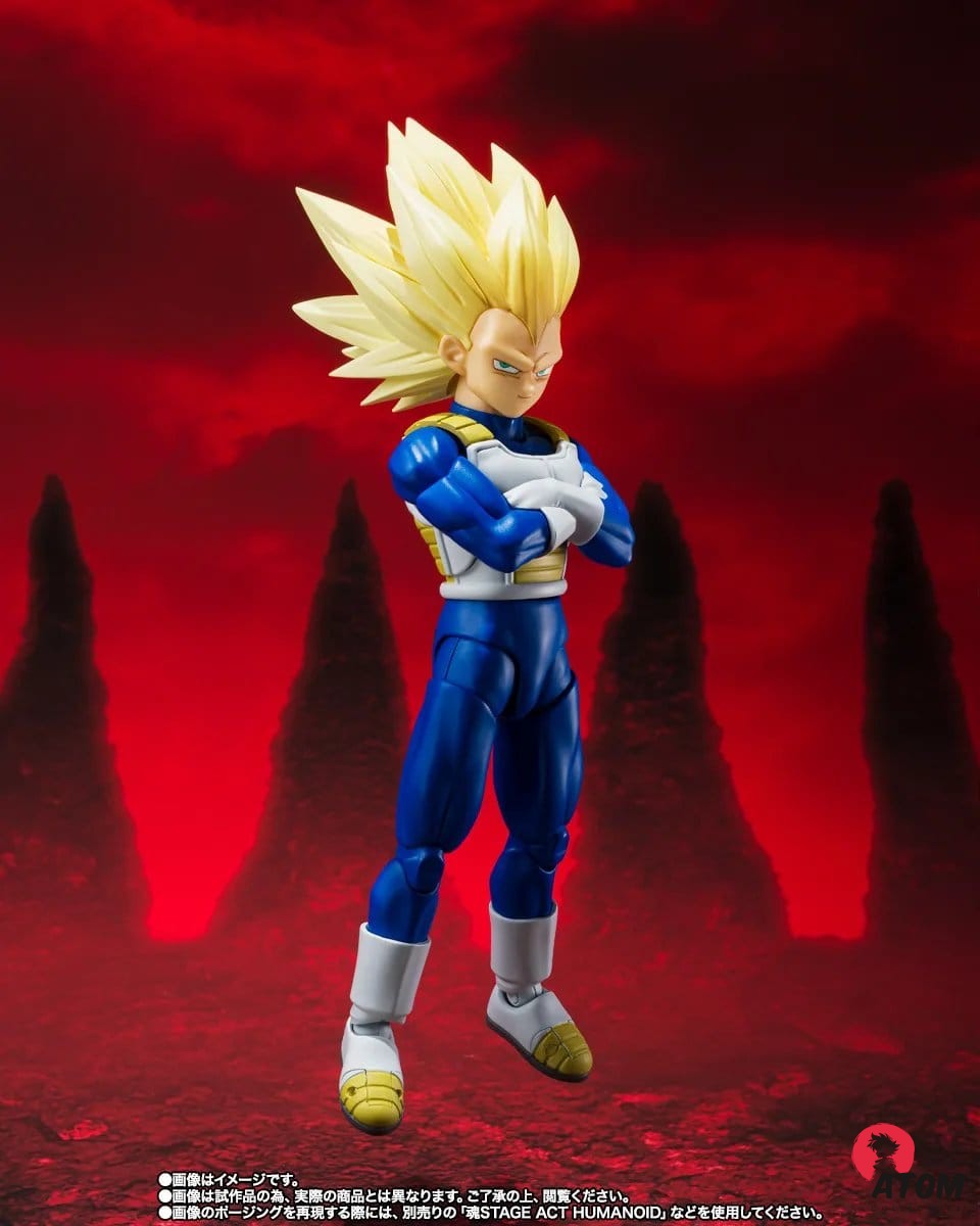 Figurine S.H. Figuarts -Dragon Ball - Figurine Super Saiyan 3 Vegeta Dragon Ball Daima - (15cm). Bandai Tamashii Nations