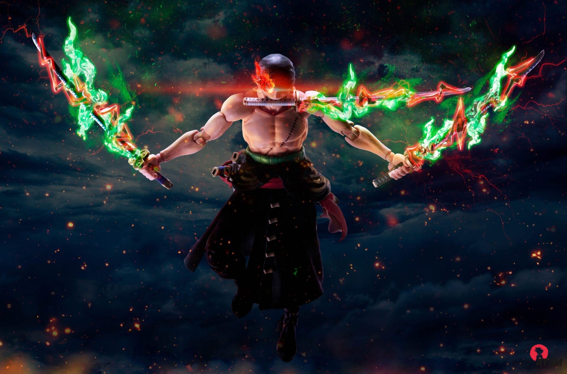 Figurine S.H. Figuarts - One Piece - Roronoa Zoro The King of Hell. (15cm). Bandai Tamashii Nations – Image 6