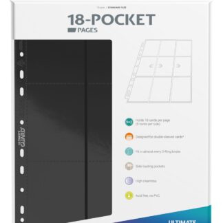 Ultimate Guard - 18-Pocket Pages - Side-Loading (10) - Black