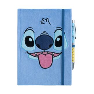 Stitch - Carnet de notes peluche A5 Premium avec un stylo Tropical - (16 cm x 21 cm)