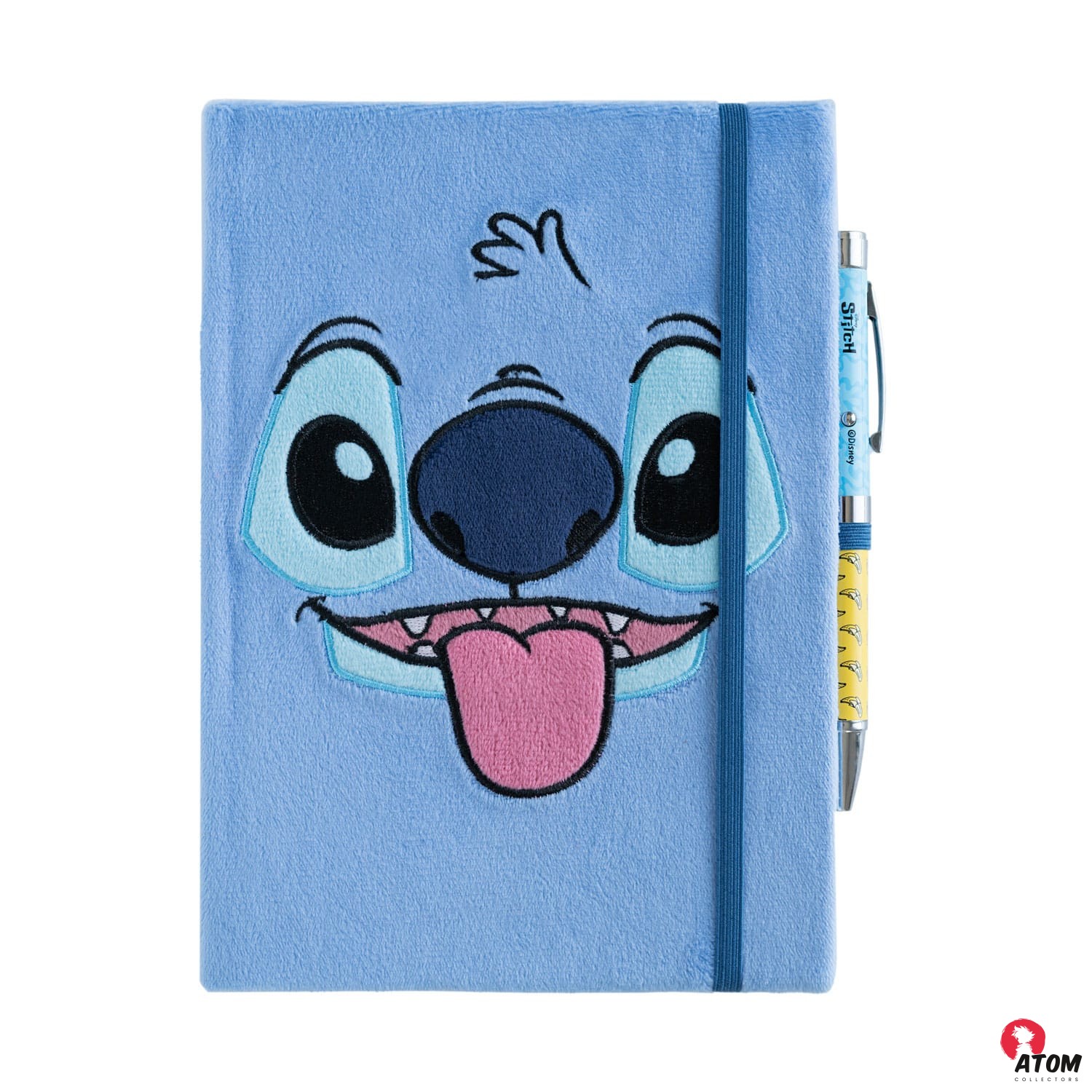 Stitch - Carnet de notes peluche A5 Premium avec un stylo Tropical - (16 cm x 21 cm)