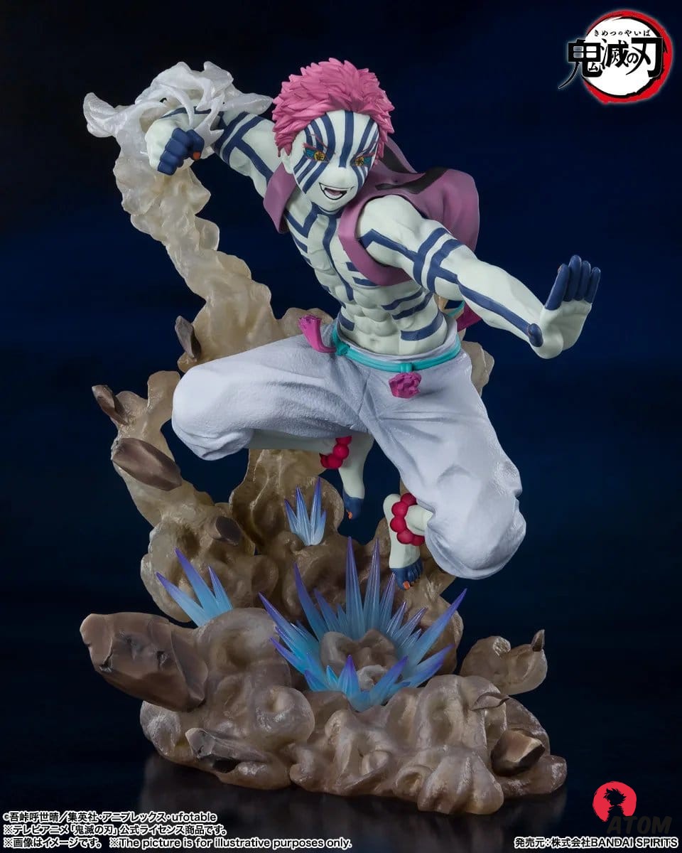 Figurine S.H. FiguartsZero - Demon Slayer- Statuette PVC Kimetsu no Yaiba - Akaza Upper Three - (18 cm) . Bandai Tamashii Nations