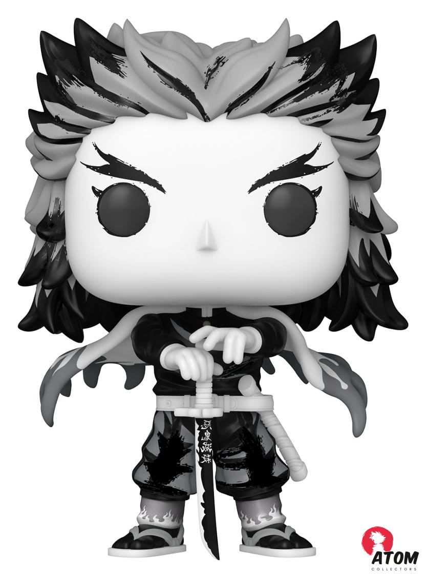 Demon Slayer : Kimetsu no Yaiba POP! Animation - Figurines vinyle - Rengoku (Sumi-Ink) - (9 cm) - Funko – Image 2