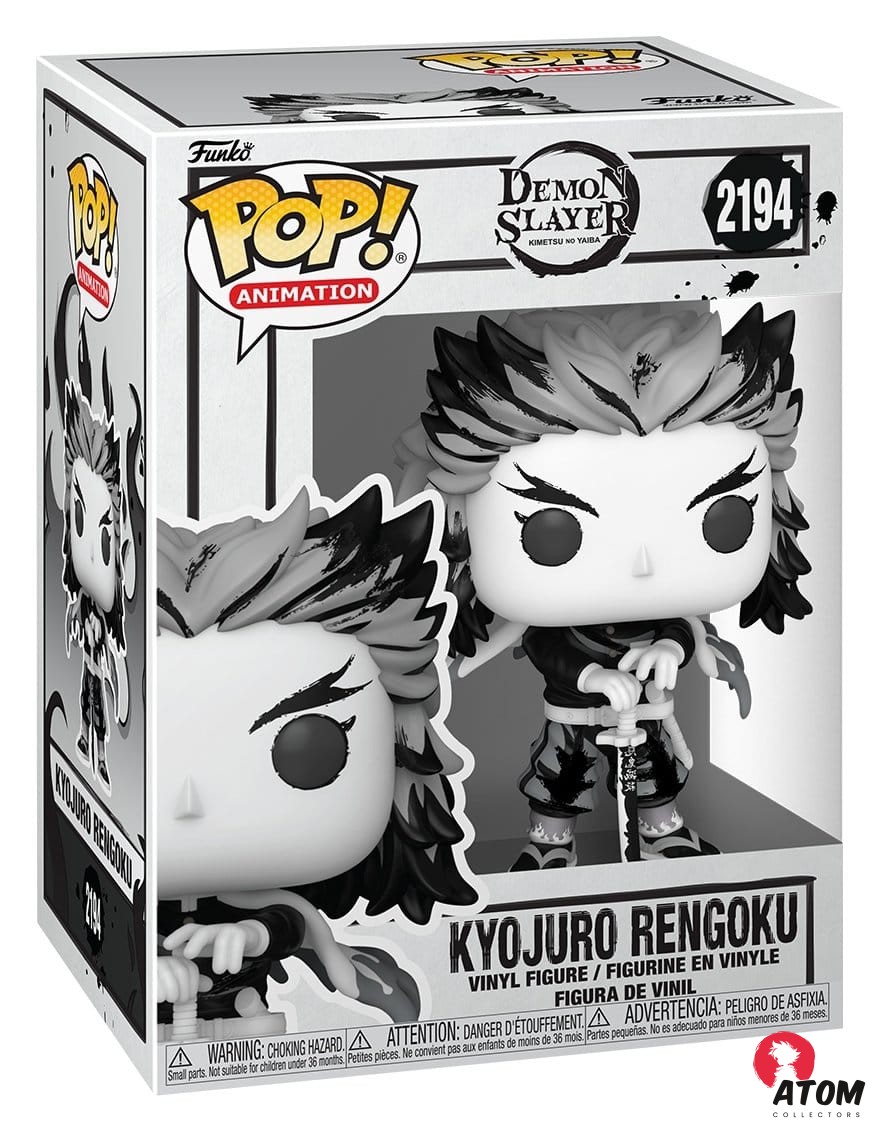 Demon Slayer : Kimetsu no Yaiba POP! Animation - Figurines vinyle - Rengoku (Sumi-Ink) - (9 cm) - Funko