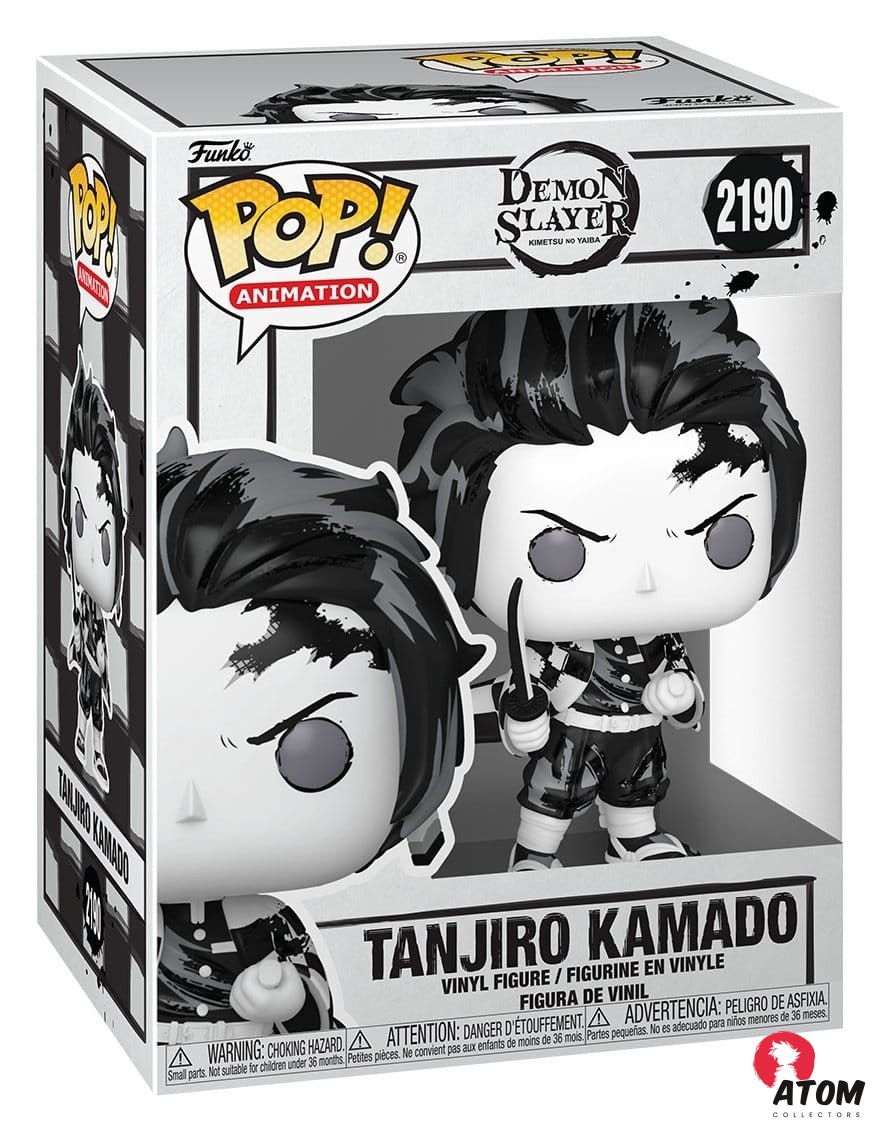 Demon Slayer : Kimetsu no Yaiba POP! Animation - Figurines vinyle - Tanjiro (Sumi-Ink) - (9 cm) - Funko