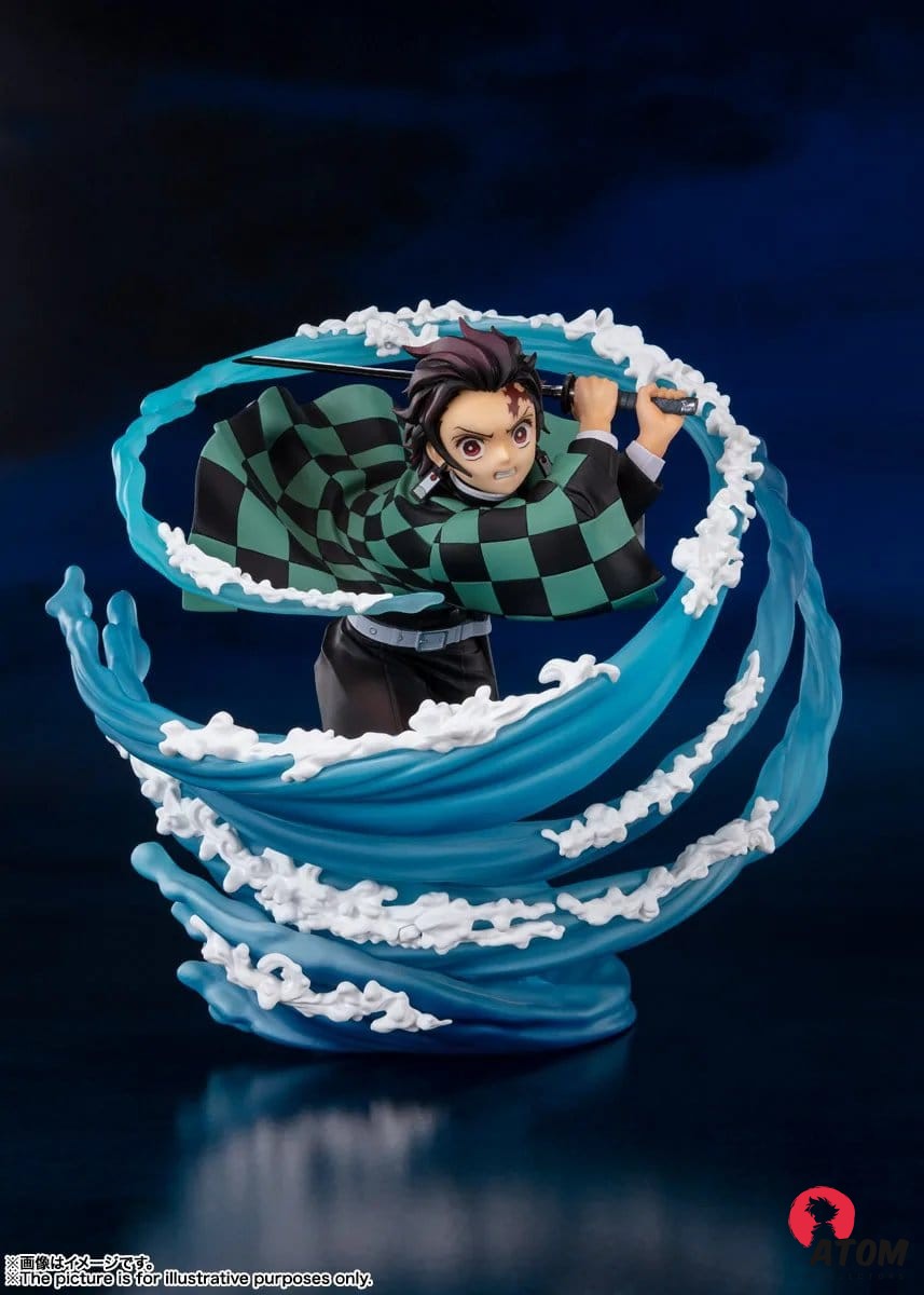 Figurine S.H. FiguartsZero - Demon Slayer- Statuette PVC Kimetsu no Yaiba - Tanjiro Kamado -Water Breathing - (15 cm) . Bandai Tamashii Nations