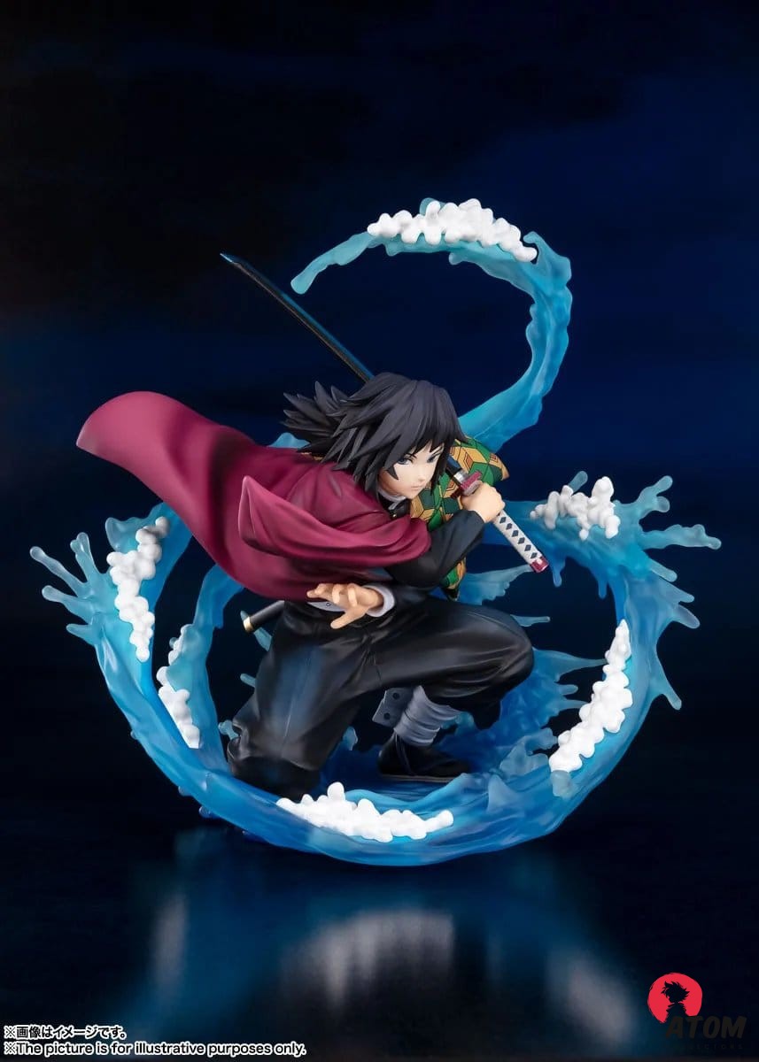 Figurine S.H. FiguartsZero - Demon Slayer- Statuette PVC Kimetsu no Yaiba - Tomioka Giyu -Water Breathing - (17 cm) . Bandai Tamashii Nations