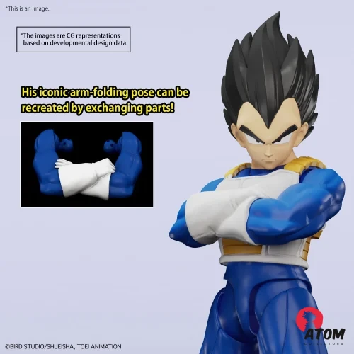 Dragon ball - Plastic Model Kit - Figurine Vegeta - Figure-rise Standard (New Spec Version) - (15 cm) - Bandai – Image 5