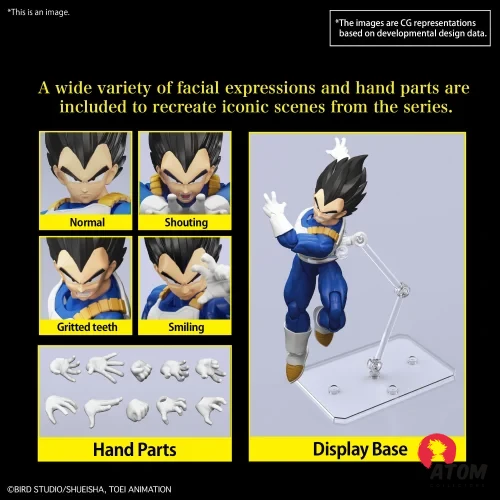 Dragon ball - Plastic Model Kit - Figurine Vegeta - Figure-rise Standard (New Spec Version) - (15 cm) - Bandai – Image 6