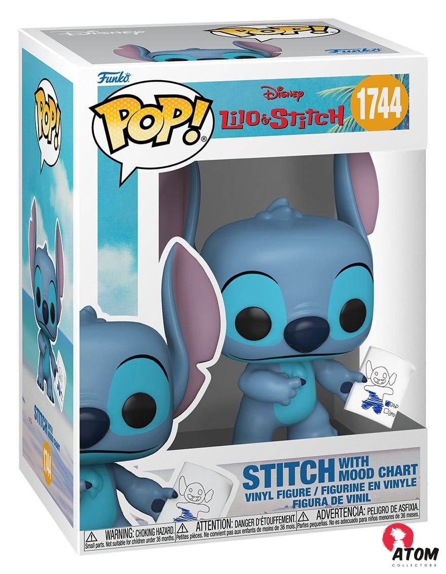 Lilo & Stitch POP! Vinyl figurine Stitch with Mood Chart - (9 cm) - Funko