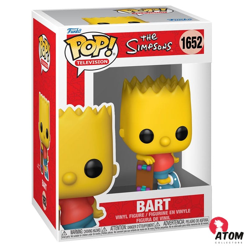 Simpsons Pop - Animation Vinyl figurine - Bart avec skate - 9 cm - Funko