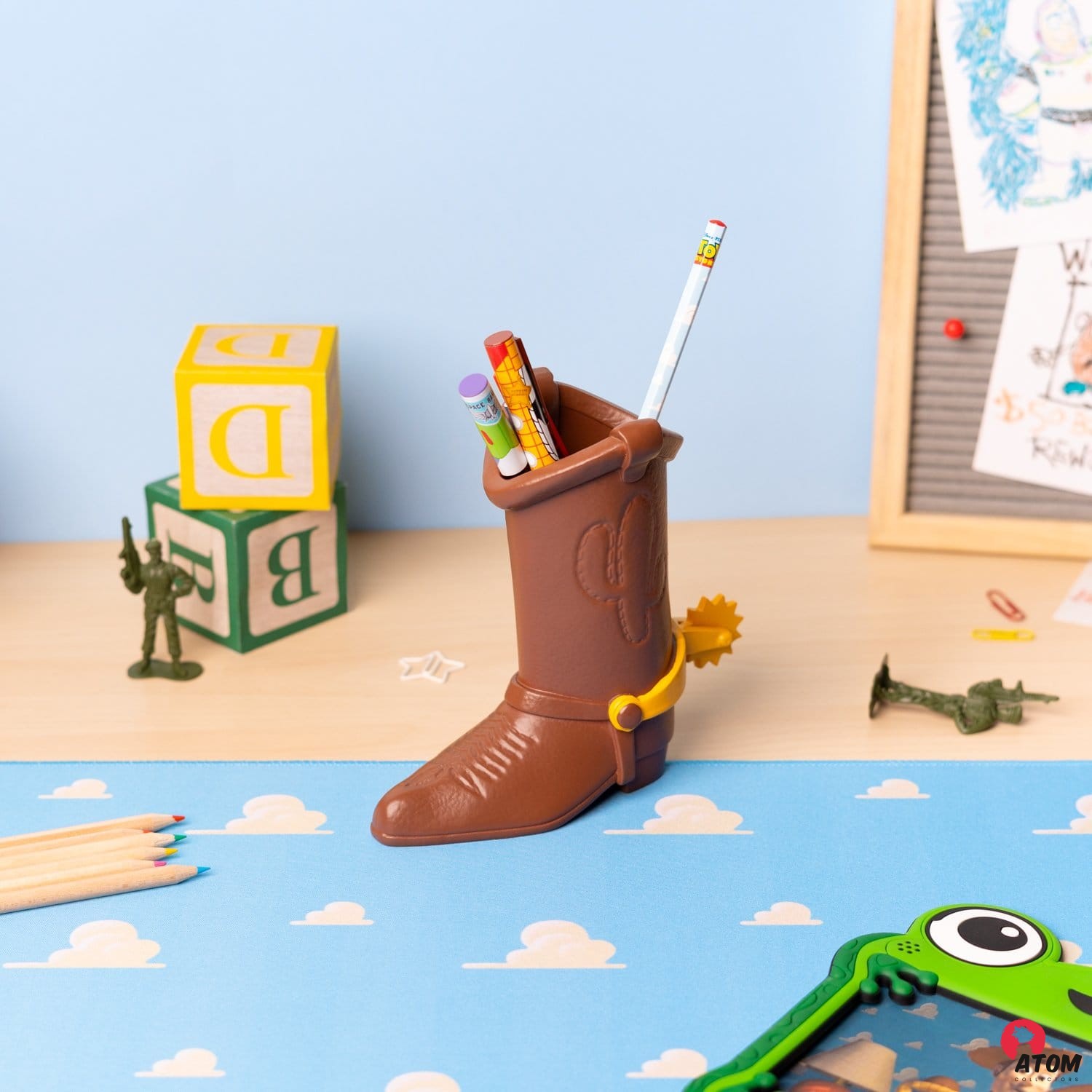 Disney Pixar - Toy Story - pot à crayons avec set de papeterie Botte de Woody - (16 cm) – Image 4