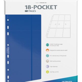 Ultimate Guard - 18 Pocket Pages Side-Loading (10) - Blue