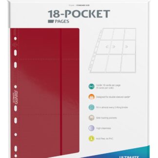 Ultimate Guard - 18 Pocket Pages Side-Loading (10) - Red