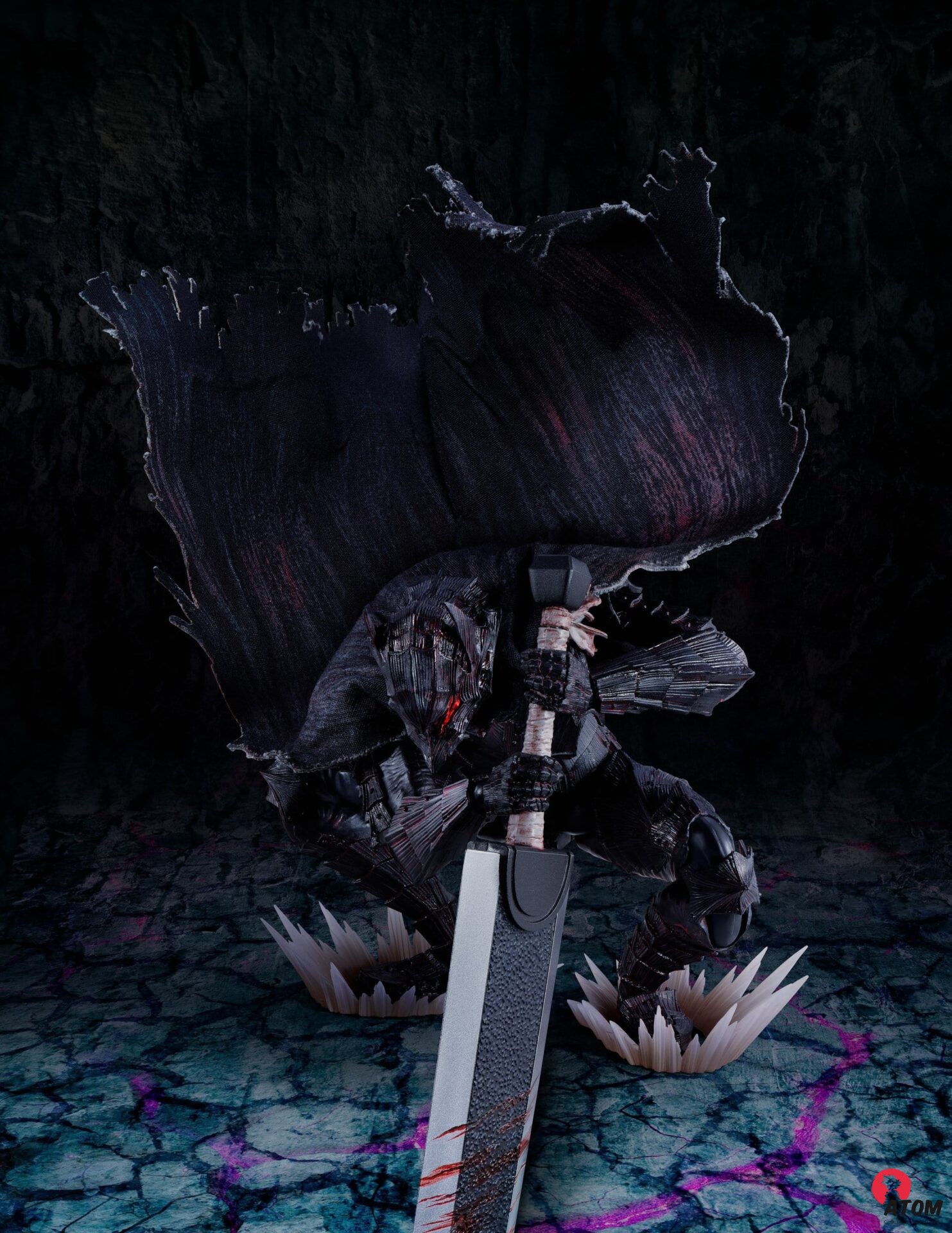 Figurine S.H. Figuarts Berserk - Guts - Heat of Passion Battle Version - Armure de Berserker) (16cm). Bandai Tamashii Nations – Image 3