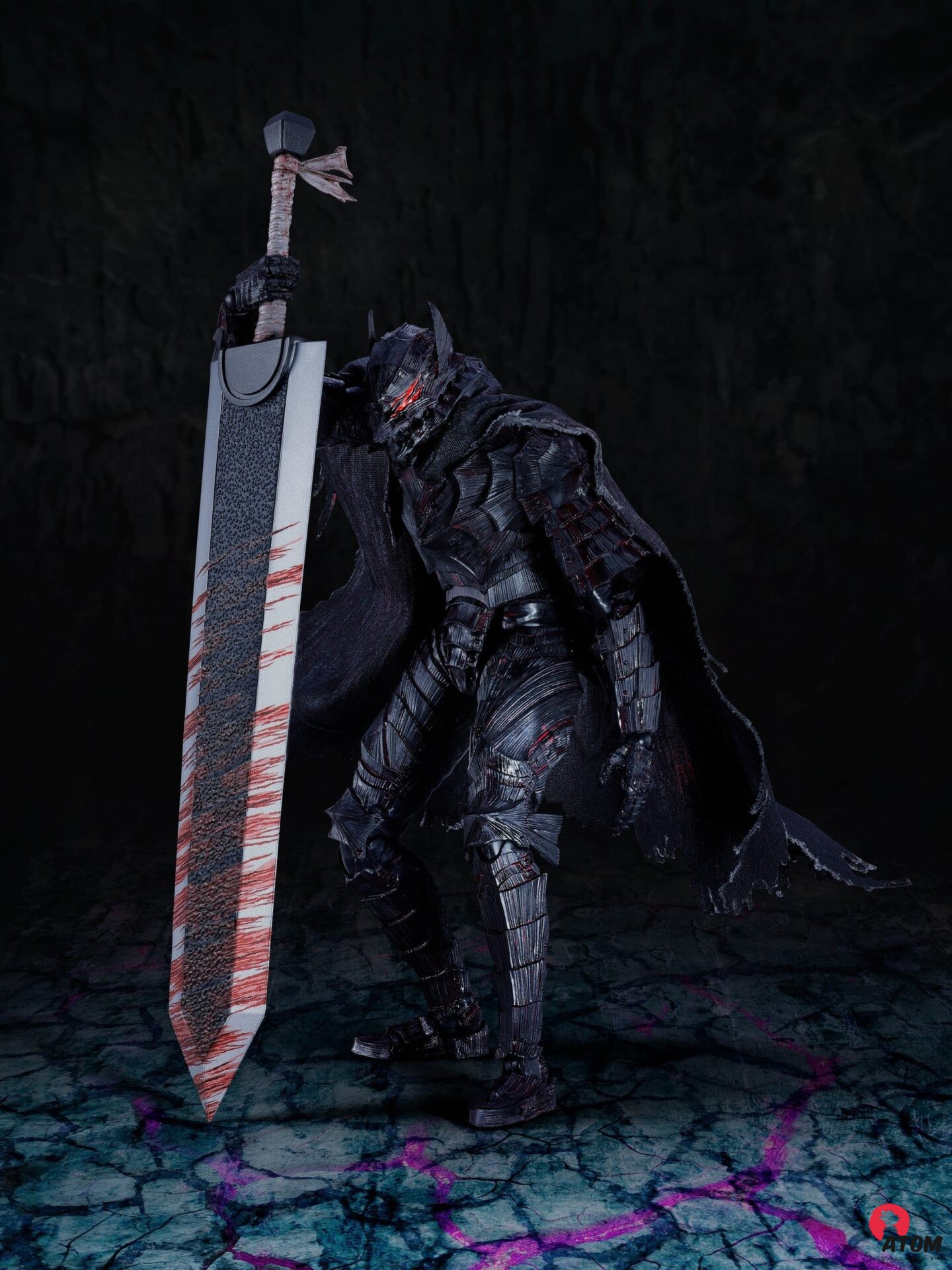 Figurine S.H. Figuarts Berserk - Guts - Heat of Passion Battle Version - Armure de Berserker) (16cm). Bandai Tamashii Nations – Image 5