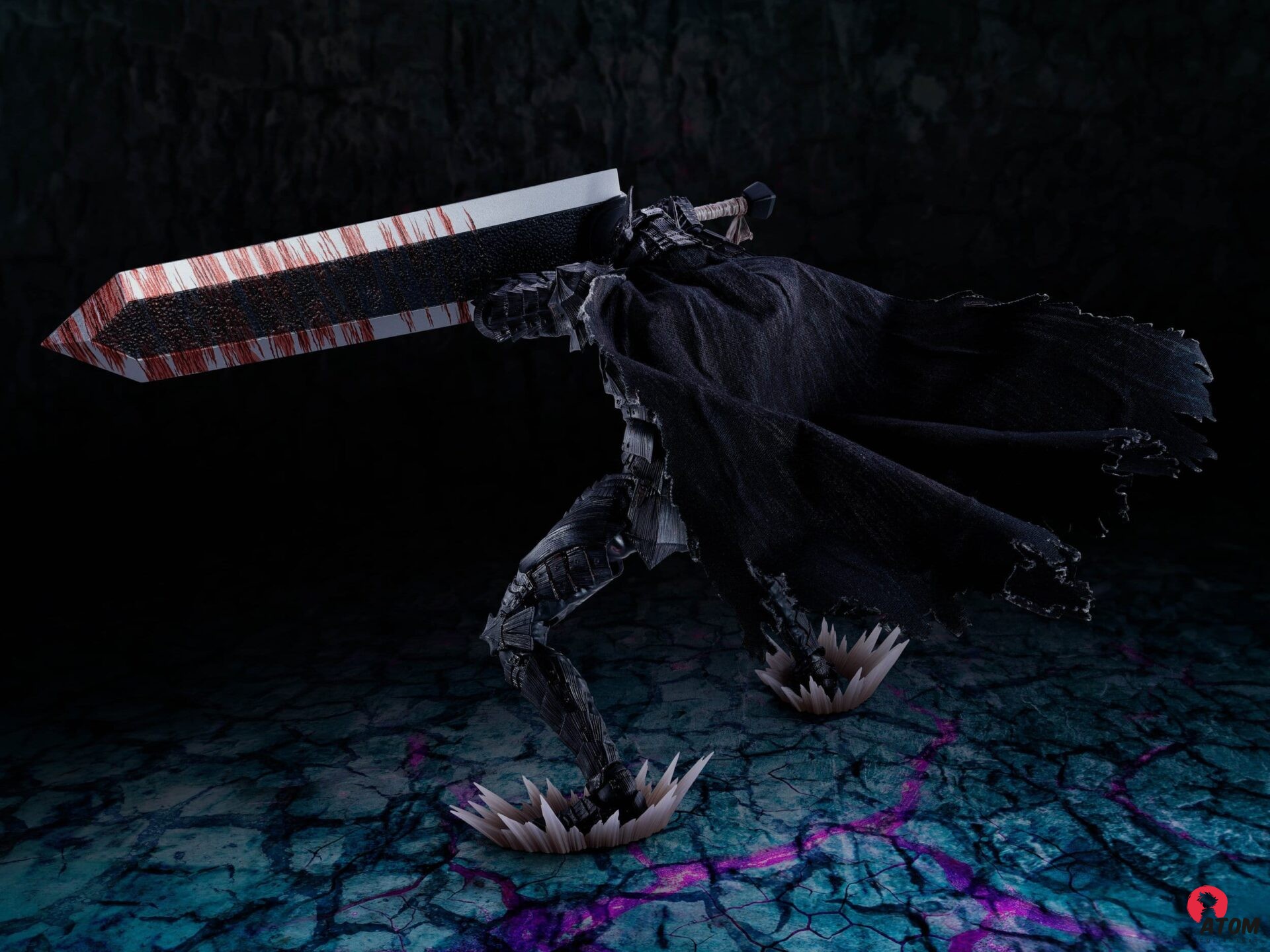 Figurine S.H. Figuarts Berserk - Guts - Heat of Passion Battle Version - Armure de Berserker) (16cm). Bandai Tamashii Nations – Image 6