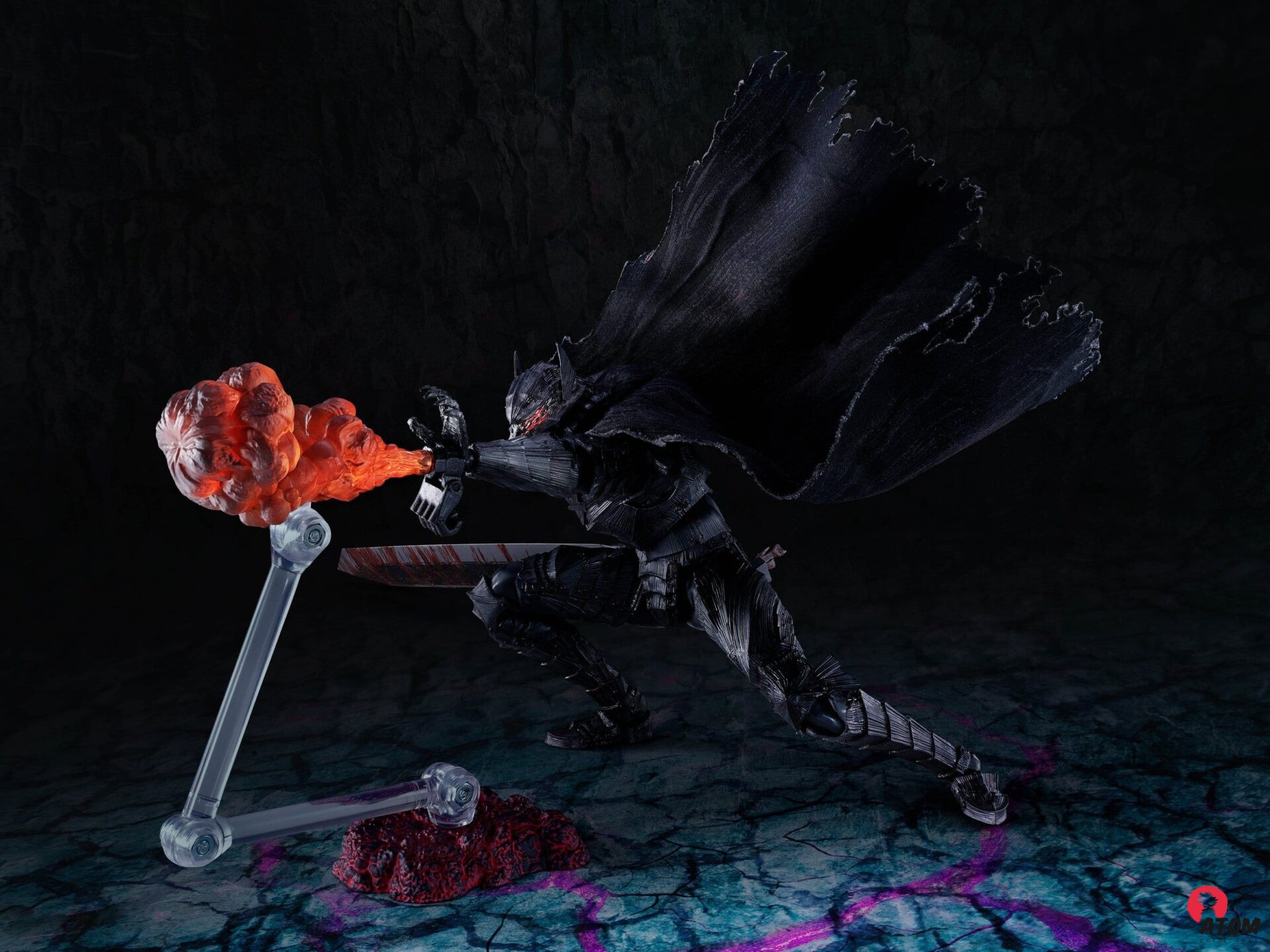 Figurine S.H. Figuarts Berserk - Guts - Heat of Passion Battle Version - Armure de Berserker) (16cm). Bandai Tamashii Nations – Image 7